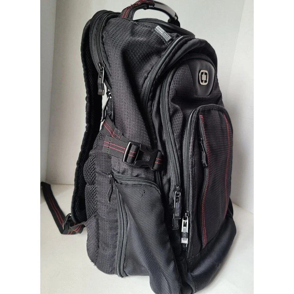 OGIO Prospect Backpack Black Red Laptop Travel School Bag Air Flow Padded